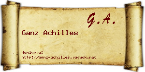 Ganz Achilles névjegykártya